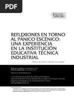 Reflexiones Entorno Al Pánico Escénico