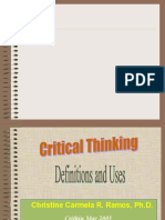 Critical Thinking Definitions
