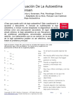 Evaluacion de La Autoestima Sorensen