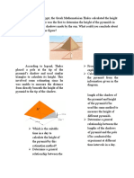 Investigation - Height of the Pyramid