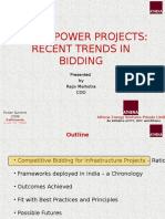 Hydro Power Projects: Recent Trends in Bidding: Presented by Rajiv Malhotra COO