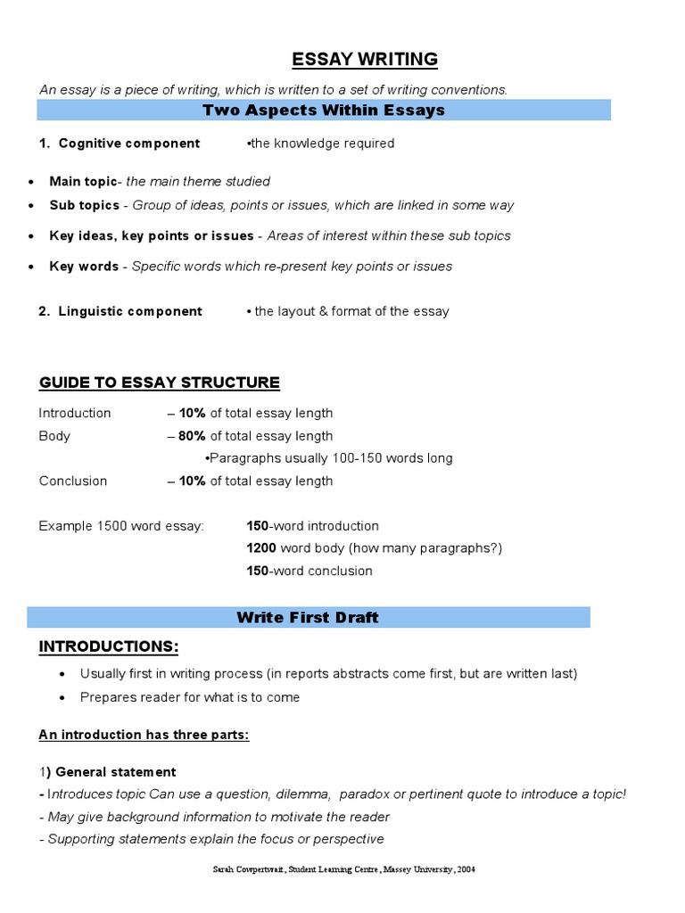 Essay Writing Structure and Tips | PDF | Paragraph | Essays