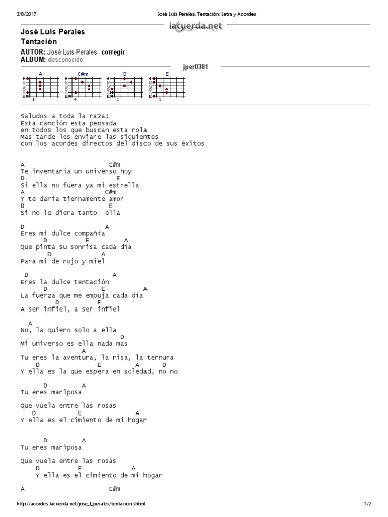 Jose Luis Perales Y Como Es él Letra