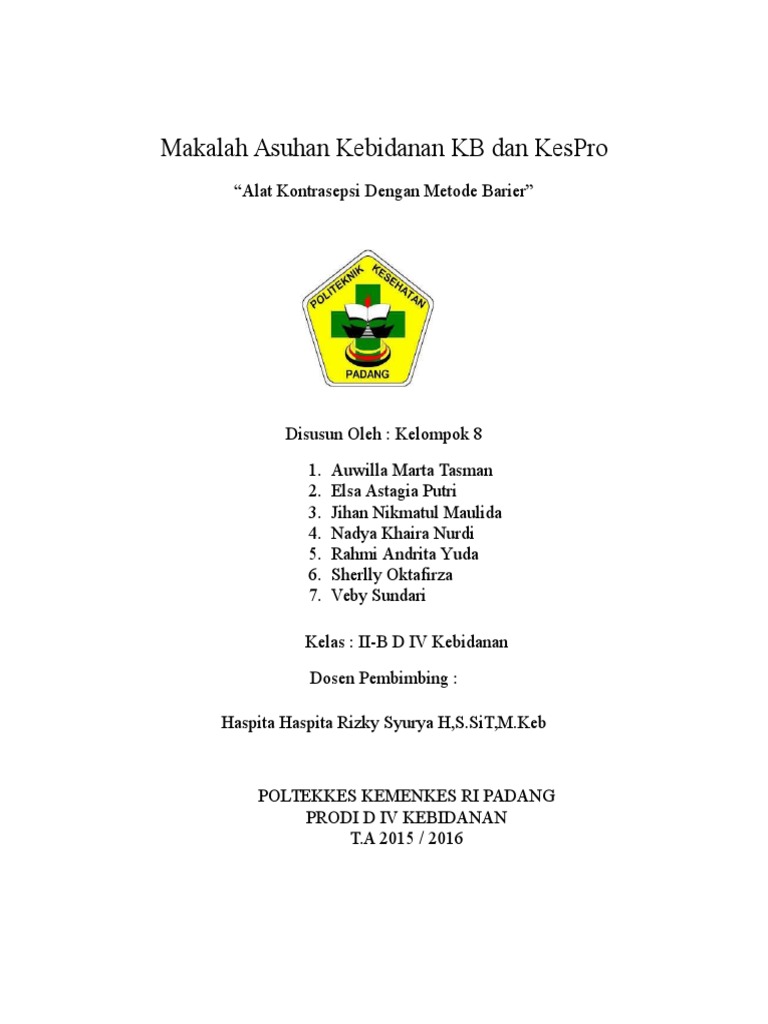 Makalah  Asuhan Kebidanan  Kb Dan  Kespro  Makalah  Asuhan Kebidanan  Kb Dan  Kespro