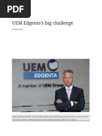 UEM Edgenta's Big Challenge: Monday, 23 May 2016