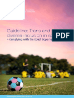 Guideline Trans and Gender Diverse Inclusion in Sport