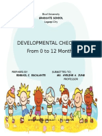 Developmental Checklist From 0-12 Months Old
