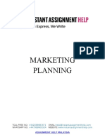 Sample Assignment On Marketing Planning of An Organization