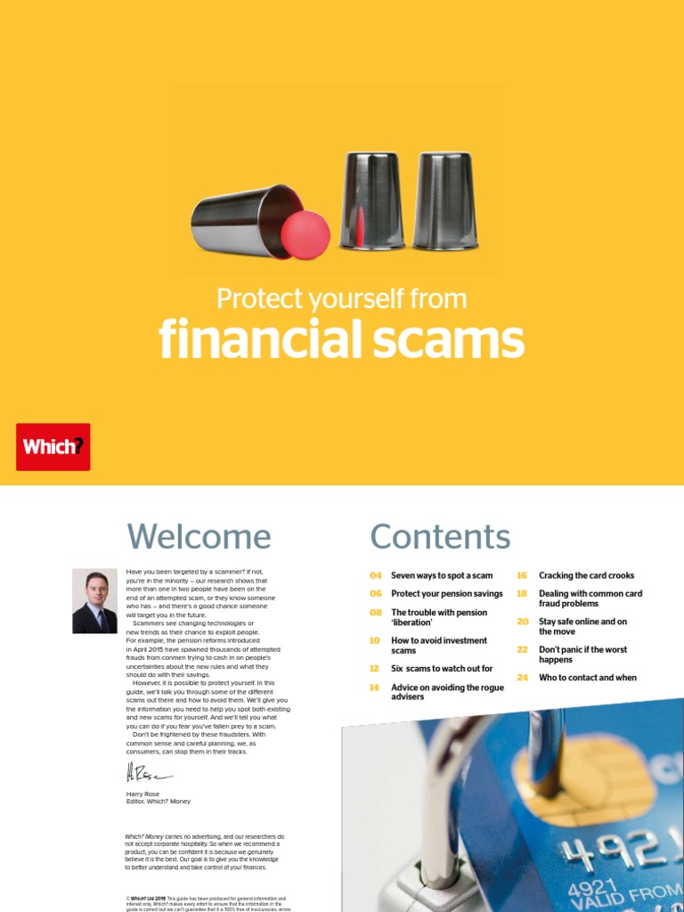 Protect Yourself From Financial Scams | PDF | Financial Adviser | Pension