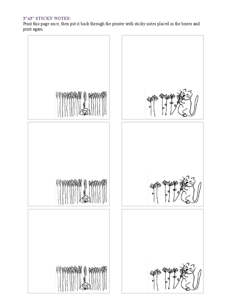 Printing Guide for Sticky Notes | PDF | Home & Garden | Art