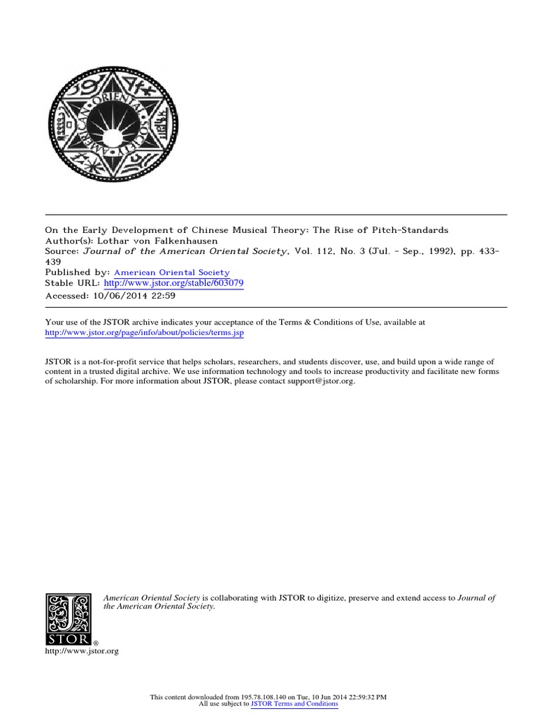 American Oriental Society | PDF | Music Theory