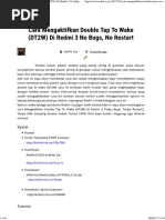 Download Cara Mengaktifkan Double Tap to Wake DT2W Di Redmi 3 No Bugs No Restart - Xiaomi Redmi 3 by Sipil Lmi SN348606211 doc pdf
