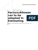 Factors - Allowances To Be Adopted in Estimating - 9jan