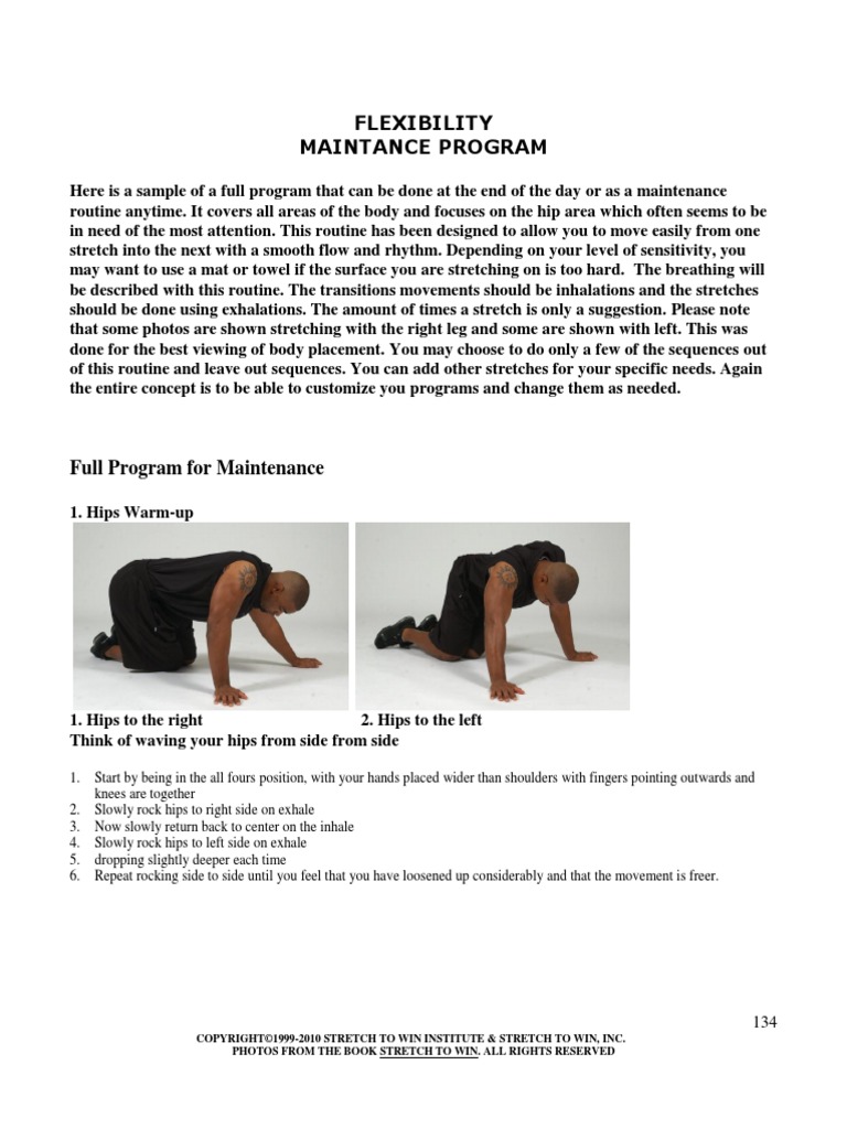 Restorative Stretch Program PDF | PDF