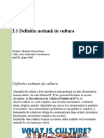 Definitia Notiunii de Cultura