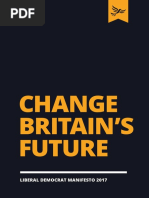 Liberal Democrat Manifesto 2017 - Change Britain's Future