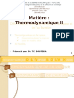 Chapitre III. Termodynamique de Vapeur Et de L - Air Humide