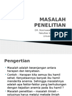 Kuliah 2. Masalah Penelitian