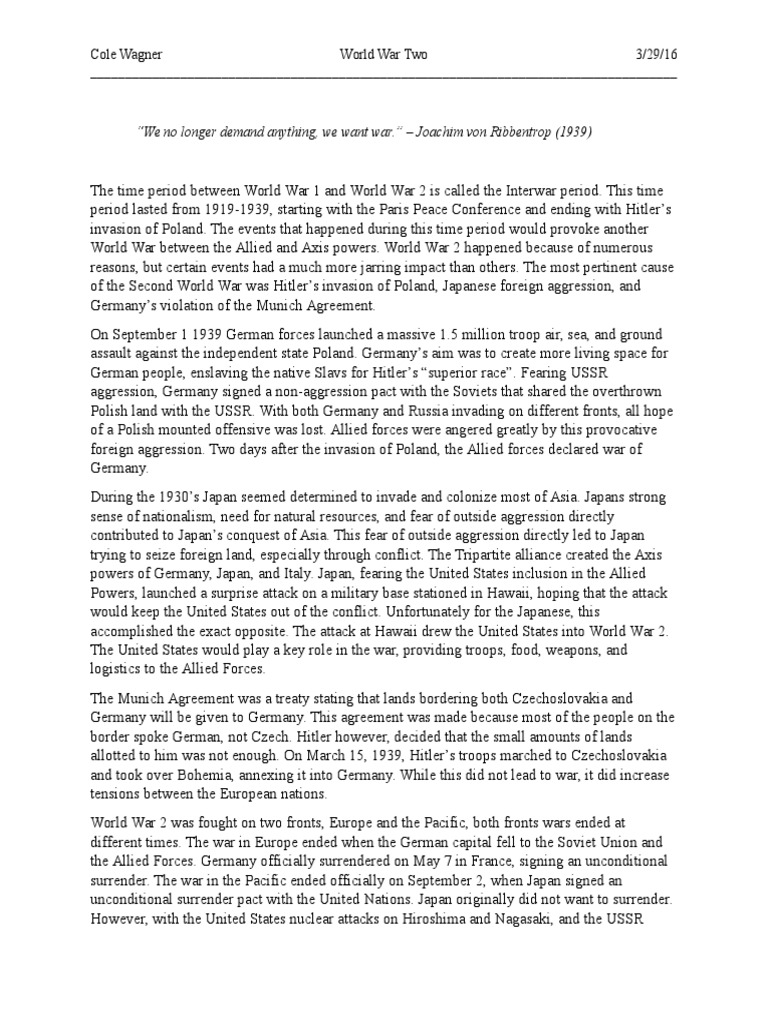 World War 2 | PDF | World War II | Allies Of World War II