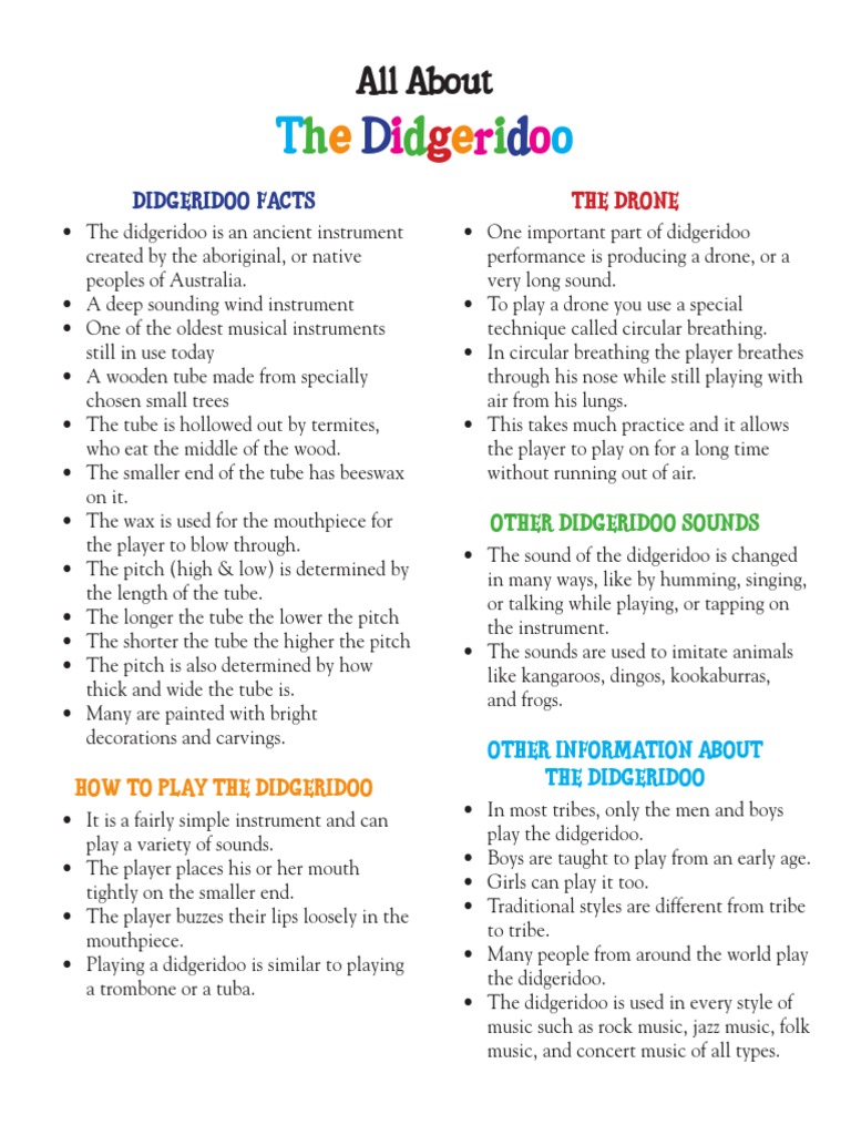 x 20 Didgeridoo Facts Music Production Sound