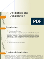 Distillation and Desalination