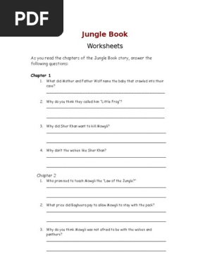 worksheets pdf bagheera shere khan
