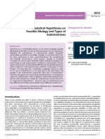 Analytical Hypotheses On Possible Etiology and Types of Endometriosis