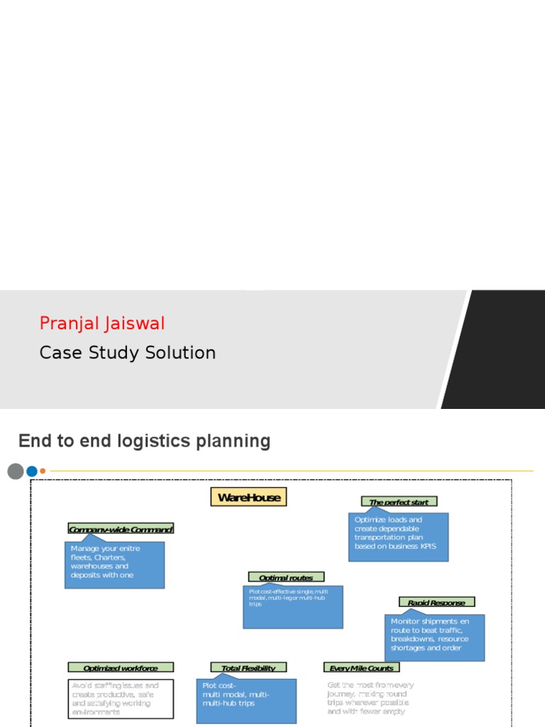 case study in logistics with solution