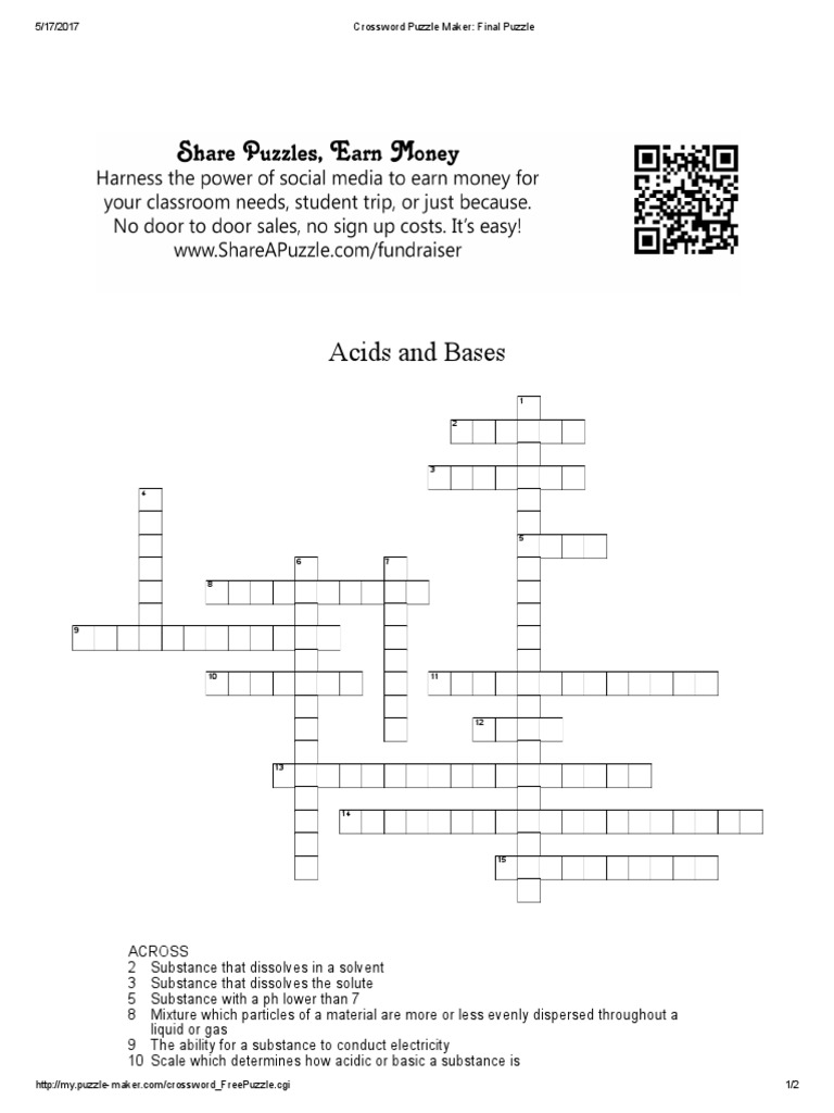 Crossword Puzzle Maker Final Puzzle Solution Ph