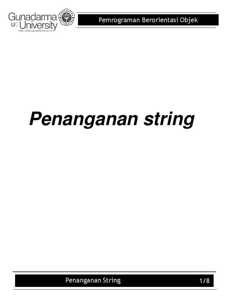 Penanganan String PDF | PDF