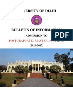 Delhi University PG Admissions 2015-16