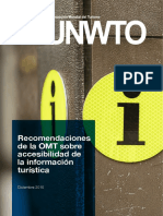 Recomendaciones OMT Accesibilidad Información Turística