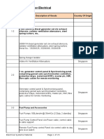 Urgent Material List for Genset & Chiller (20 July 2015)