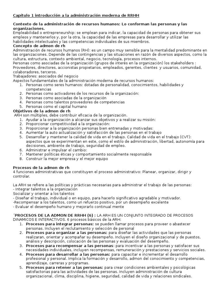 Guia Rh8 Todos Los Capitulos | PDF | Recursos humanos | Planificación