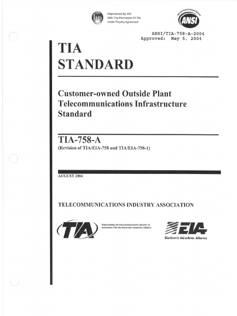 Ansi - Tia 758 A PDF | PDF