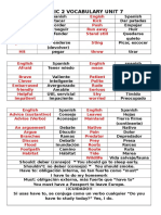 Vocabulary List Mosaic 2 Unit 7