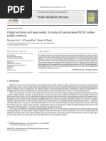 Global Activism and New Media a Study of Transnational NGOs Online Public Relations