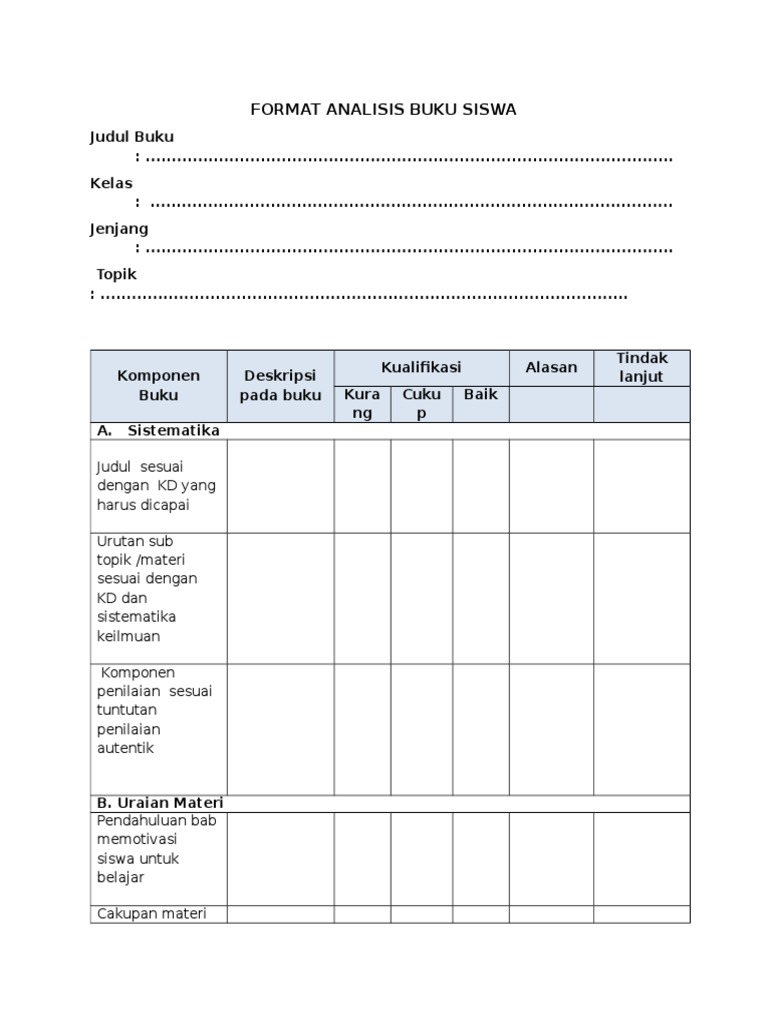 Contoh Deskripsi Analisis Buku  Siswa Simak Gambar  Berikut