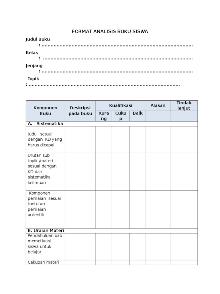 Contoh Deskripsi Analisis Buku  Siswa Simak Gambar  Berikut