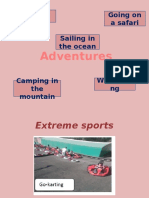 Adventures: F1 Race Going On A Safari Sailing in The Ocean