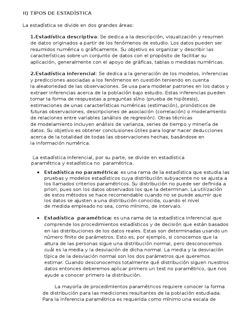 Naturaleza de La Estadistica Estadísticas Métodos de
