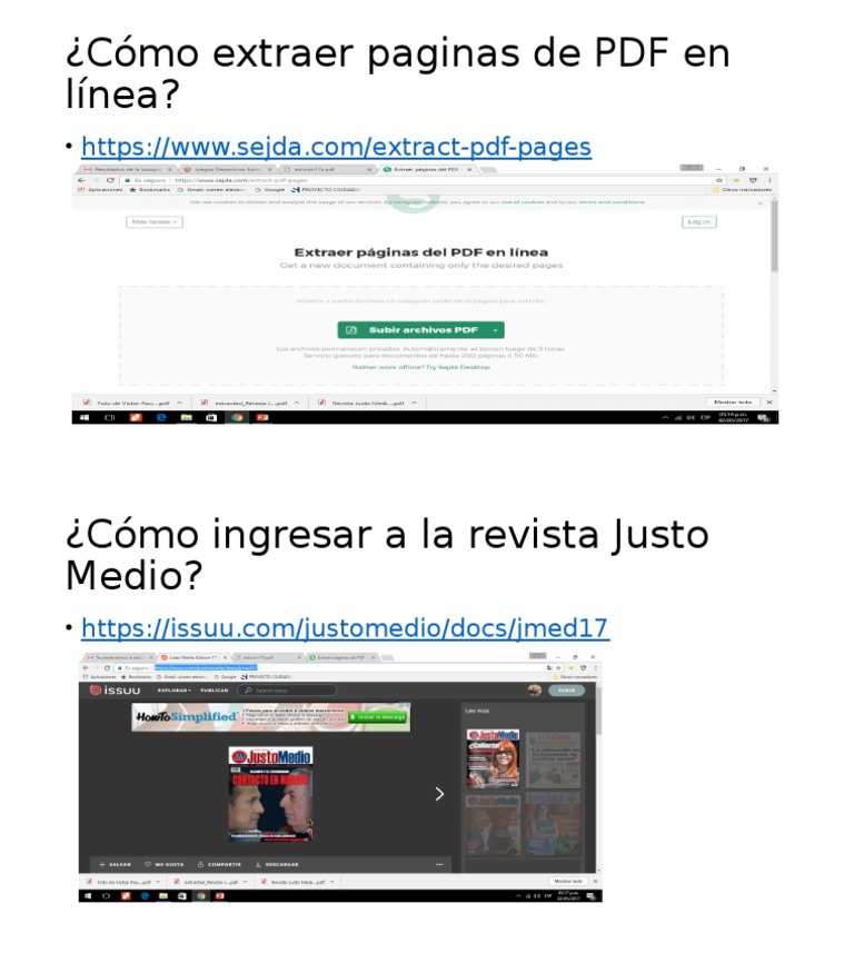 Cómo Extraer Paginas de PDF en Línea