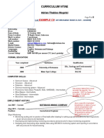 CV Geologist Example