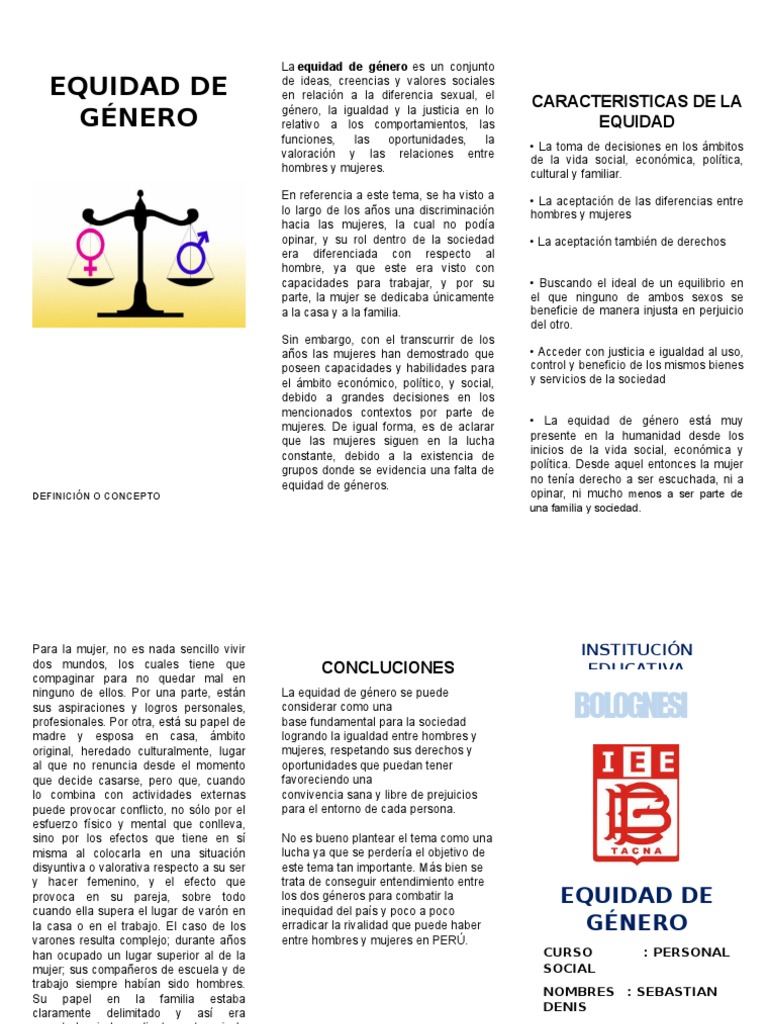 Adolescentes Embarazadas Triptico | PDF | Igualdad de género | Estudios ...