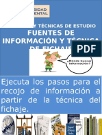 Tema 13 Fuentes de Información y Tecnica Del Fichaje