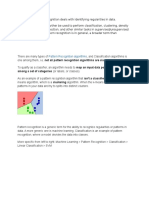 Pattern Recognition Algorithms: Among A Set of Categories (Or Labels, or Classes)