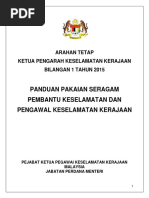 Arahan Tetap Ketua Pengarah Keselamatan Kerajaan Bilangan 1 Tahun 2015 - Panduan Pakaian Seragam Pembantu Keselamatan Dan Pengawal Keselamatan