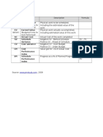 PV Present Value: (BCWS) (Budgeted Costs For Work Scheduled) (BCWP) (Budgeted Costs For Work Performed)