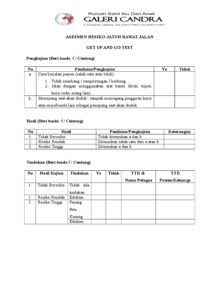Asesmen Resiko Jatuh Rawat Jalan Pdf
