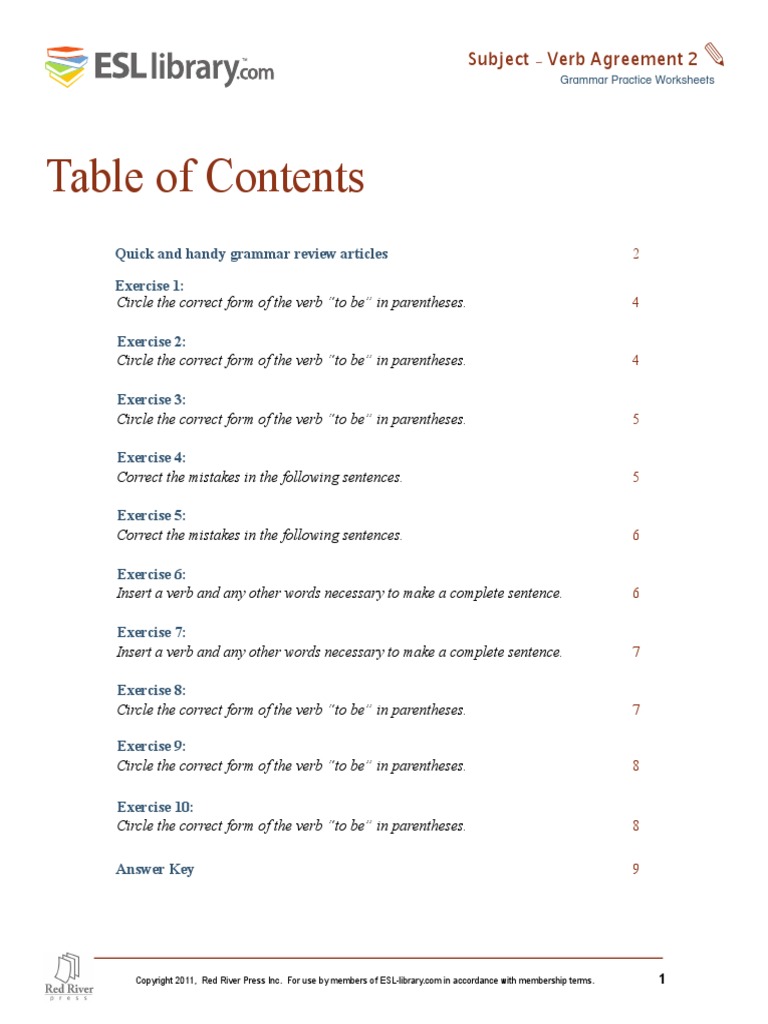 Subject Verb Agreement 2 | PDF | Grammatical Number | Plural